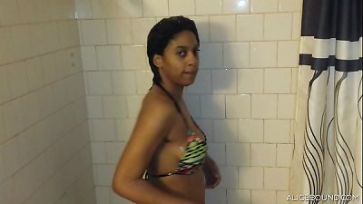 Alice teasing In The shower